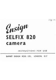 Barnet Ensign Ross Selfix manual. Camera Instructions.